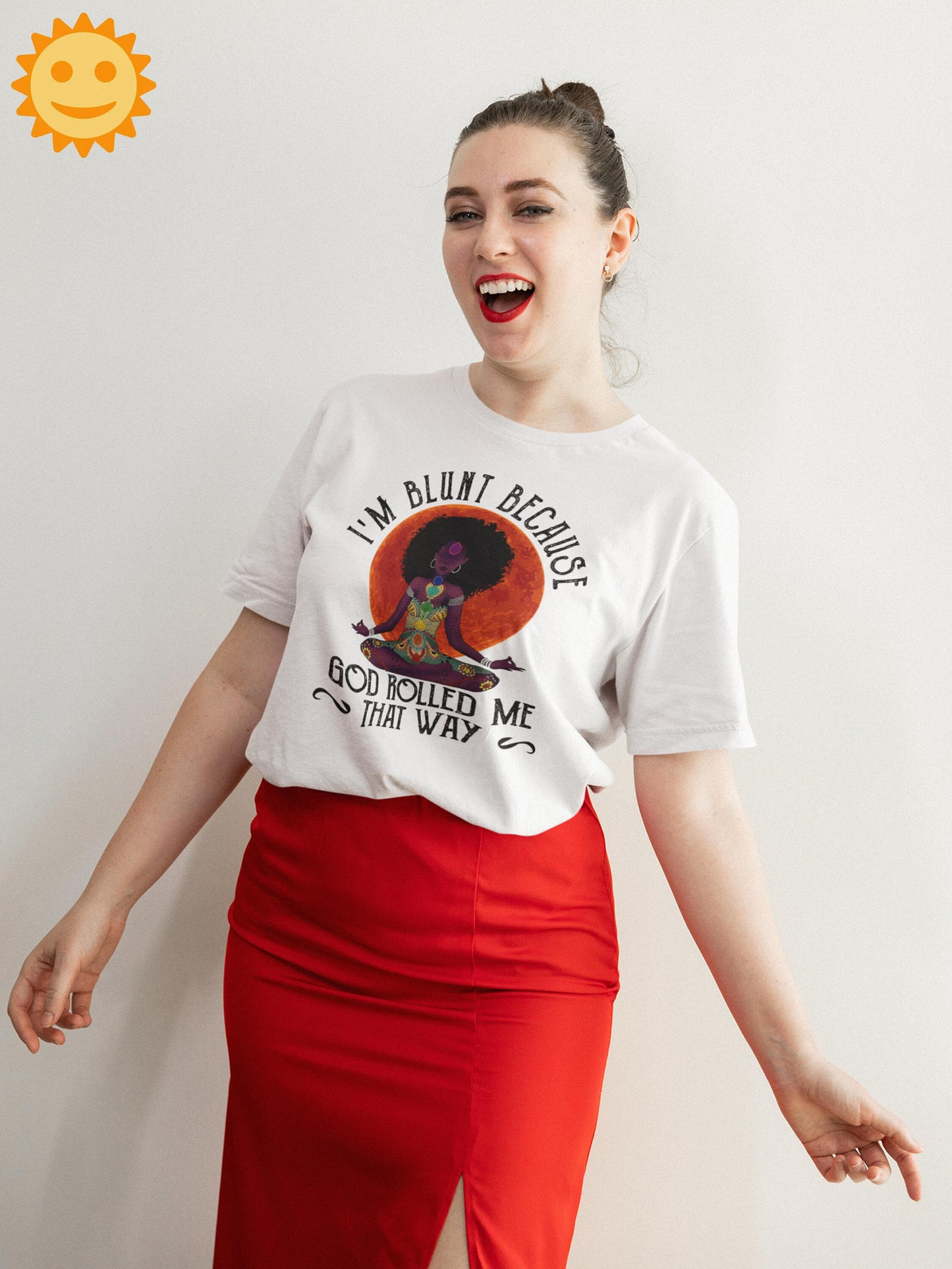 Black Lady Namaste I'm Blunts Because God Rolled Me That Way Vintage T-Shirt, Black Lives Matter Shirt, Anti Racism Shirt, Anti Racist Shirt