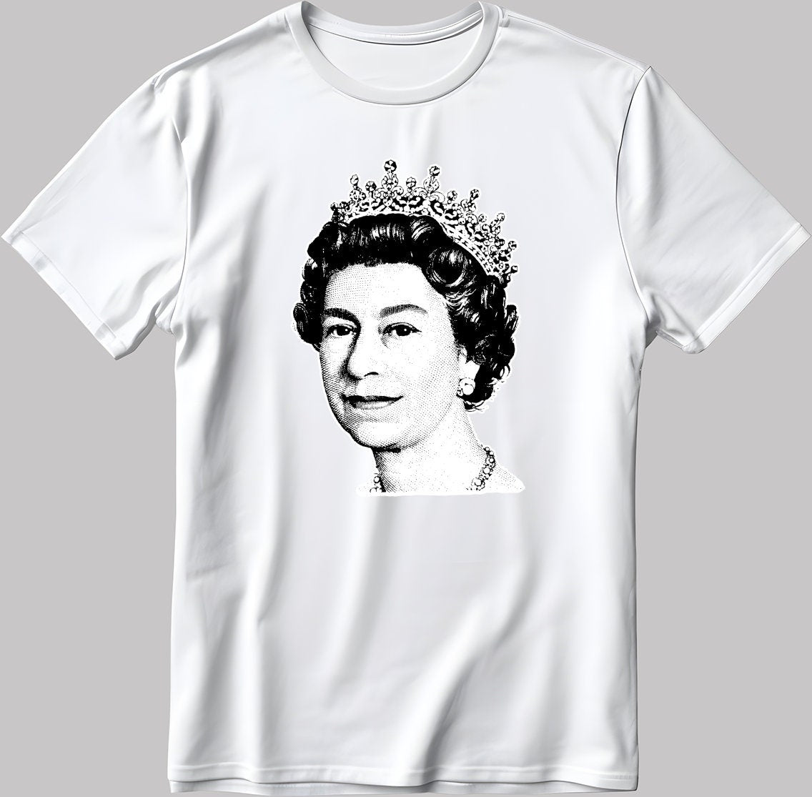 Elizabeth Queen Short Sleeve White-Black Men's / Women's T Shirt K232