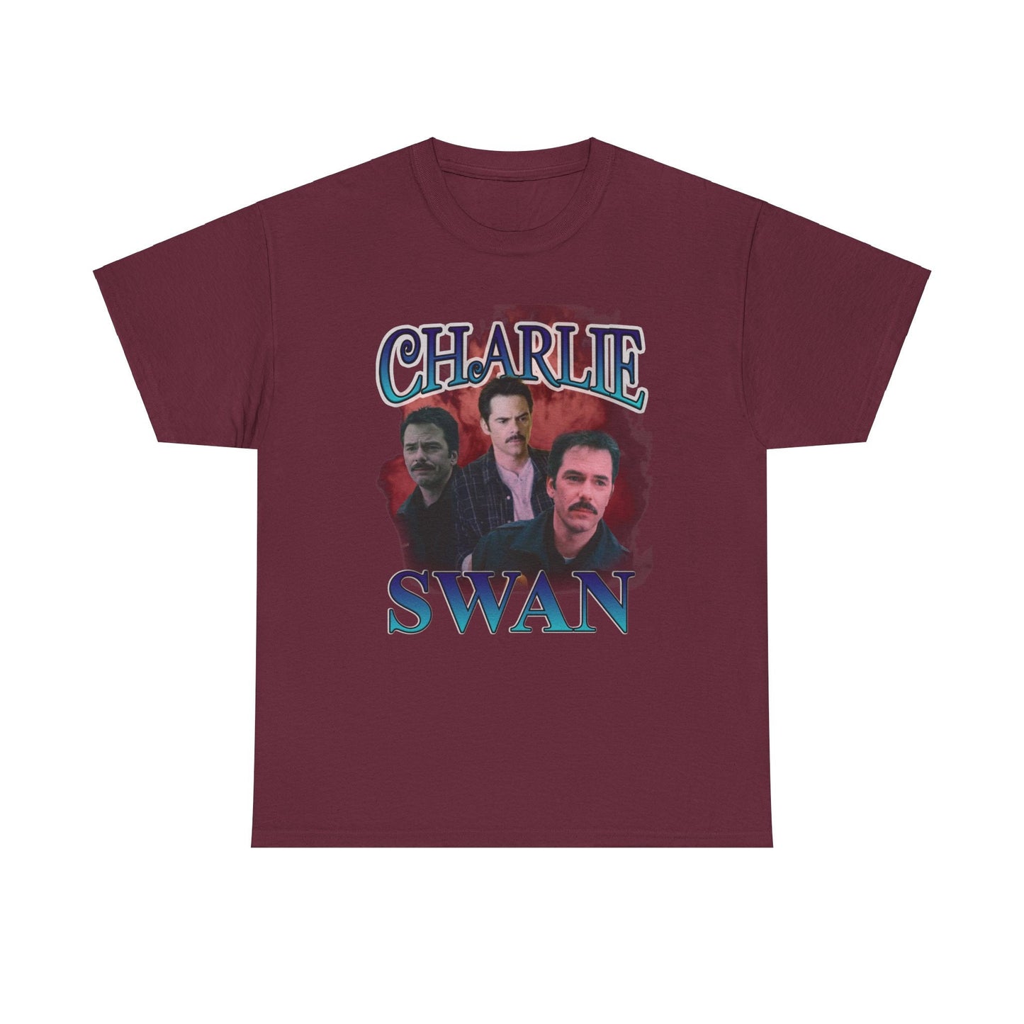 Charlie Swan - Retro style - Twilight inspired T-shirt - Unisex Heavy Cotton Tee