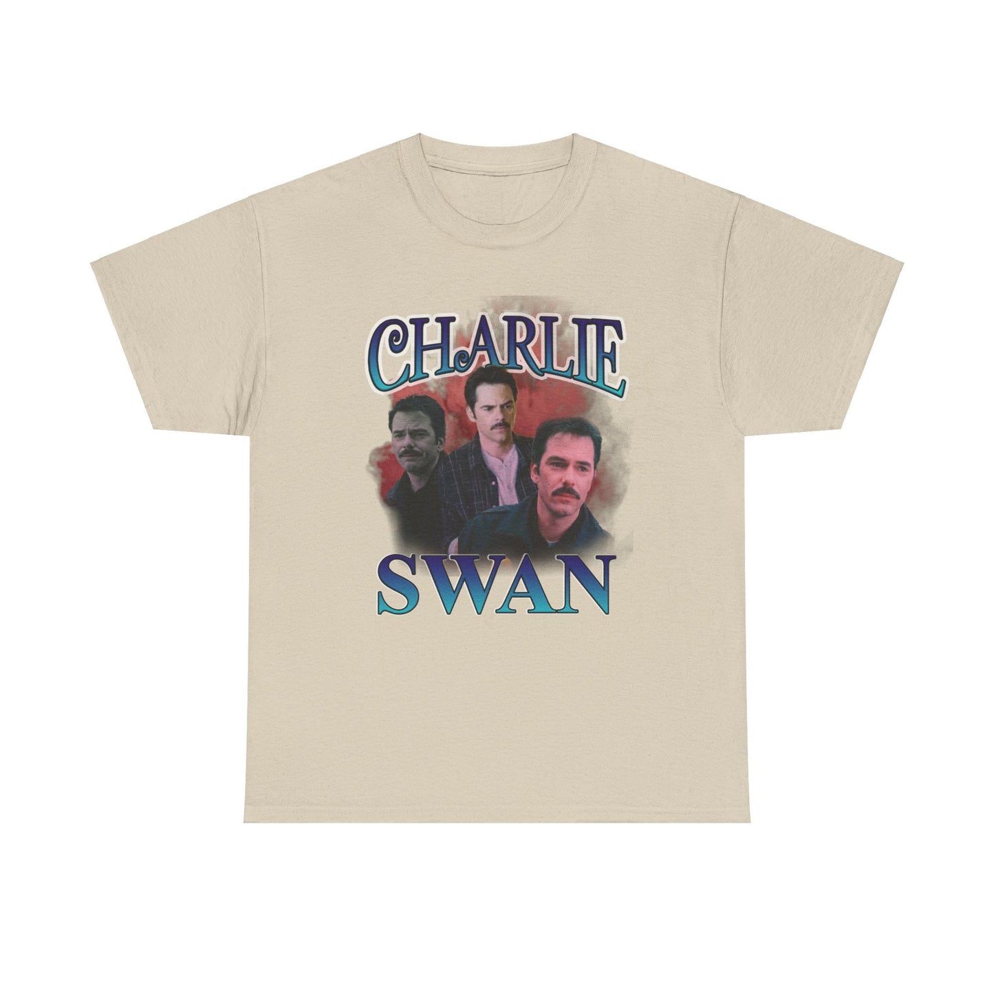 Charlie Swan - Retro style - Twilight inspired T-shirt - Unisex Heavy Cotton Tee