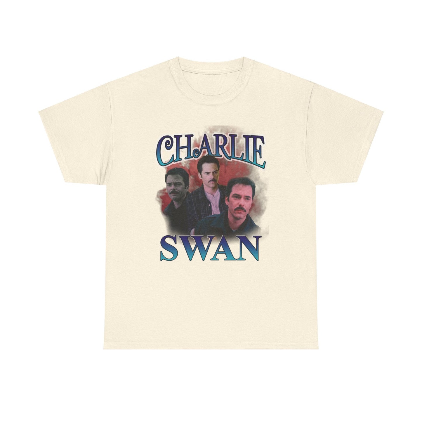 Charlie Swan - Retro style - Twilight inspired T-shirt - Unisex Heavy Cotton Tee