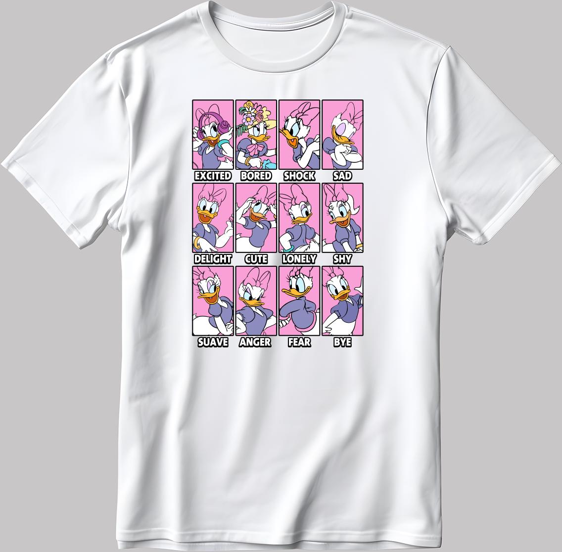 Daisy Moods Short Sleeve White-Black Men's / Women's T Shirt C557