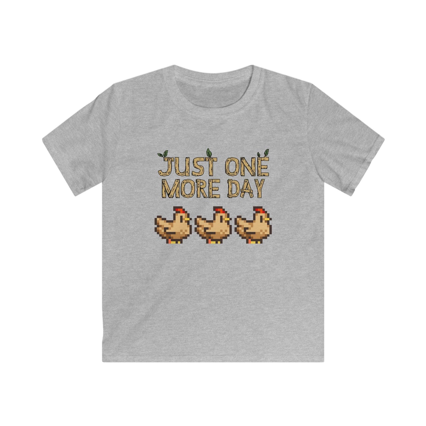 Just one more day - Stardew Valley inspired - Chickens - T-Shirt - Kids Soft Tee