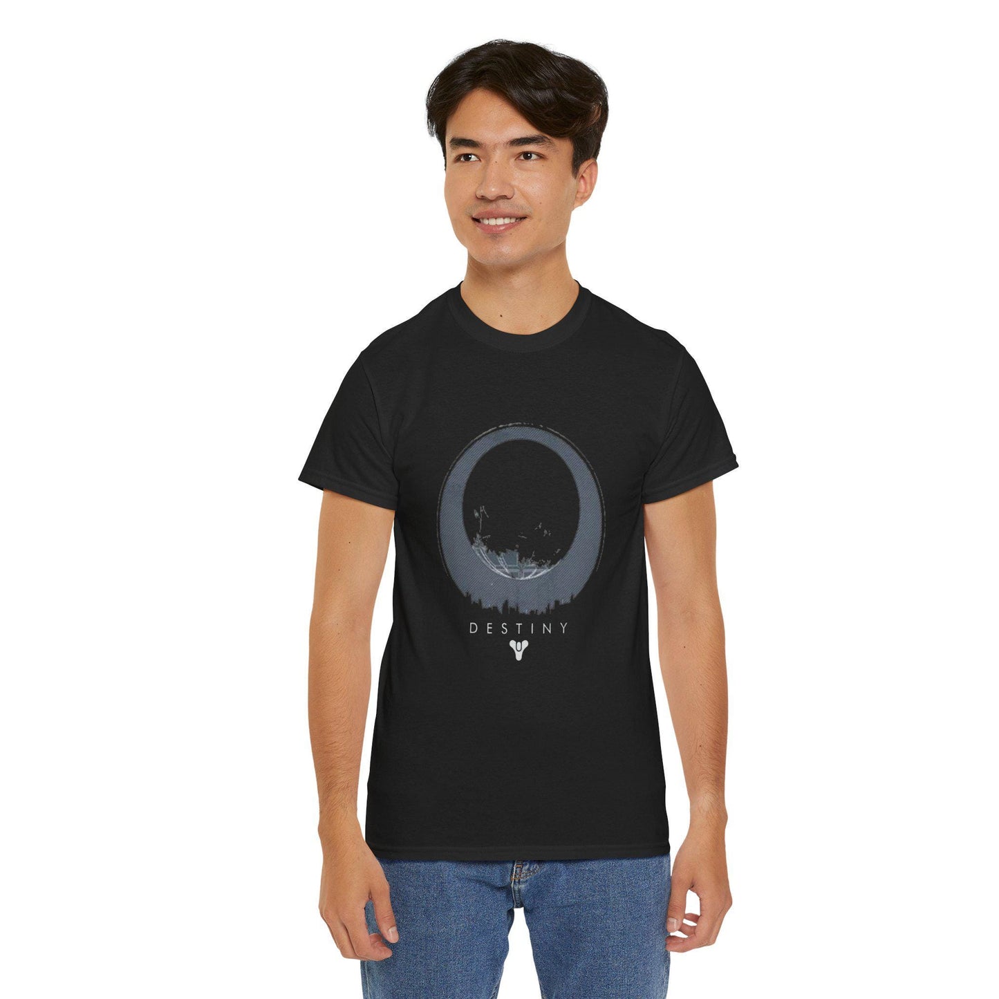 Rise as a Guardian with This Destiny-Inspired Tee – Featuring The Traveler Design and Aetas Triumphi Crest, A Tribute to Triumphs!