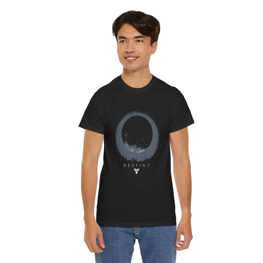 Rise as a Guardian with This Destiny-Inspired Tee – Featuring The Traveler Design and Aetas Triumphi Crest, A Tribute to Triumphs!