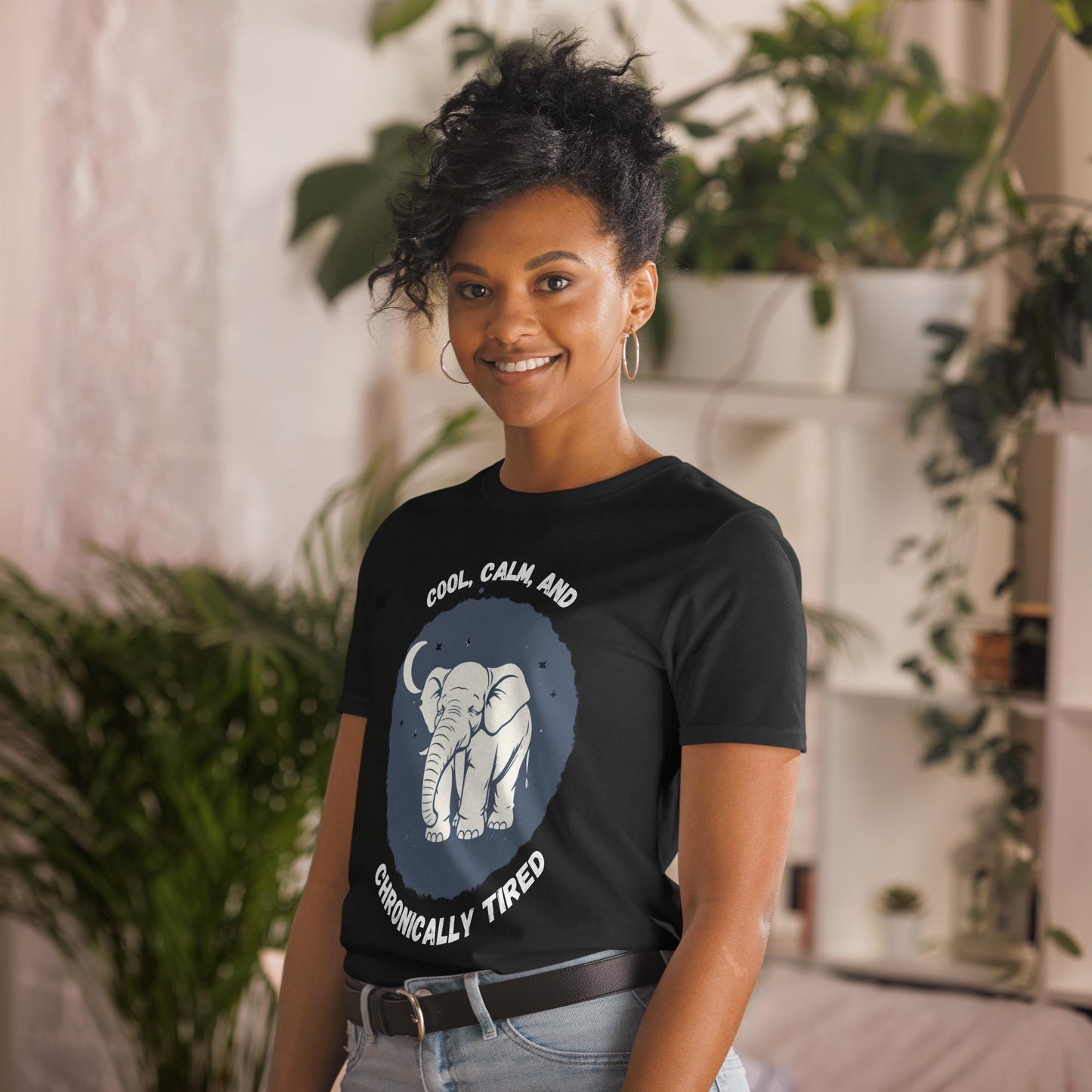 Cool Calm and Chronically Tired Soft Style T-Shirt, Funny Lazy Graphic Tee, Chronic Fatigue Shirt, Humorous Tired Shirt, Relaxation Shirt