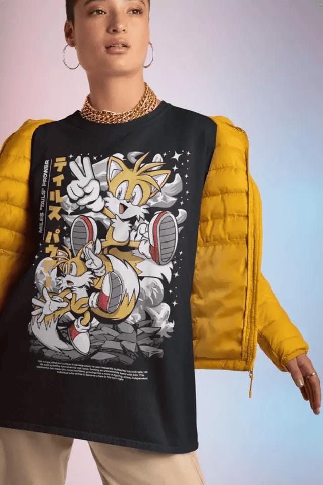 Hedgehog Shadow T-shirt Speedster Energy,Sonic, Japanese Anime Hero, Gaming Legend Apparel, Manga-Inspired Action Wear,Heroes Tee Sonic