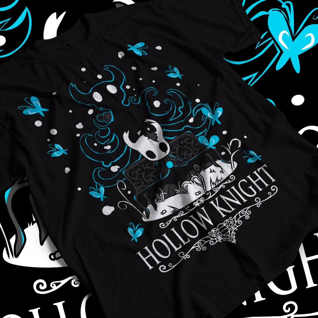 Unisex Hollow Knight Gaming T-Shirt, Indie Shirt, Graphic Anime Tee,Japanese Art Style Fanart Shirt,Illustration shirt