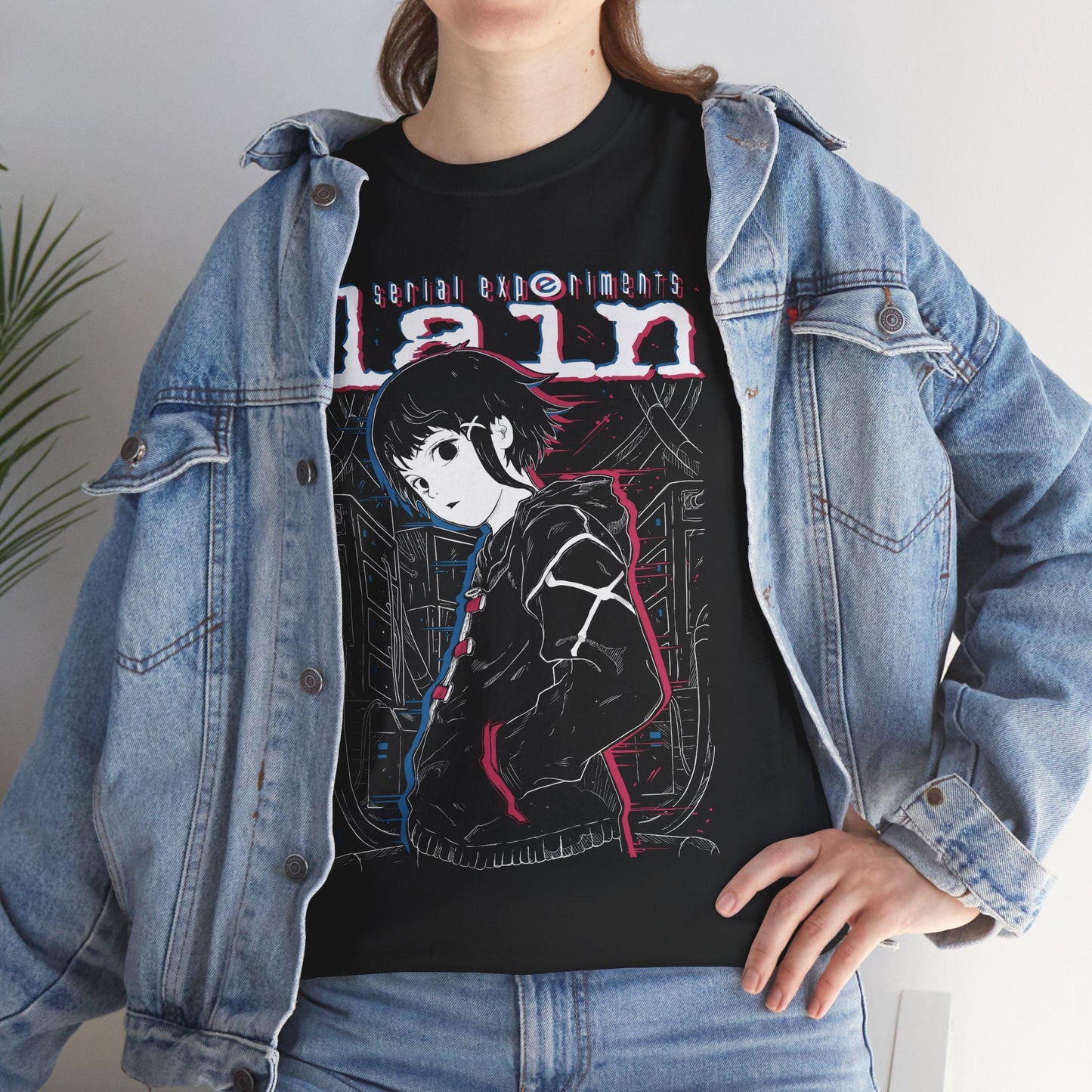 Serial Experiments Lain T-Shirt Cyberpunk Shirt Anime Manga Gift Unisex Shirt Vintage 90s T-Shirt