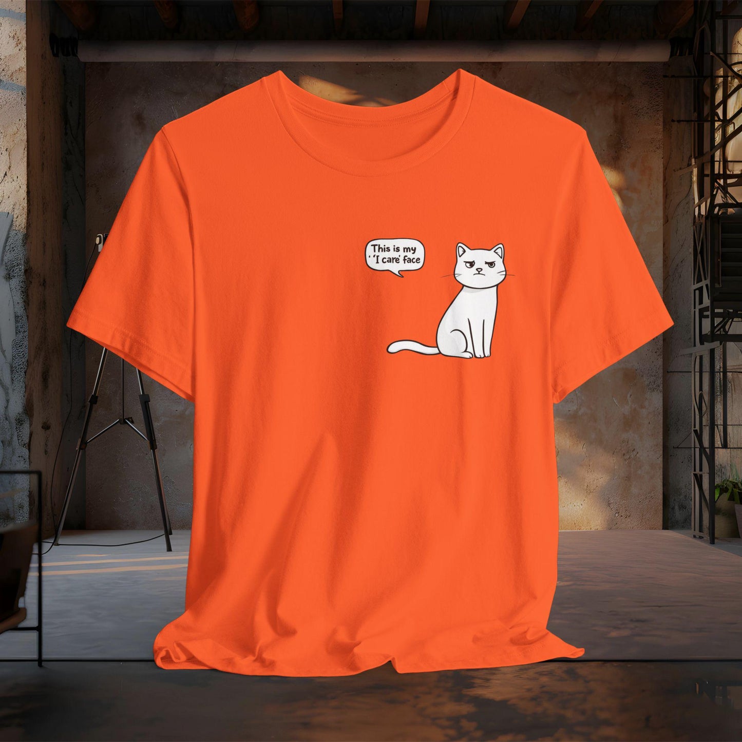 This Is My 'I Care' Face Shirt | Funny Grumpy Cat Tee | Sarcastic Cat Graphic | Unbothered Mood Shirt | Sassy Pet Lover Gift