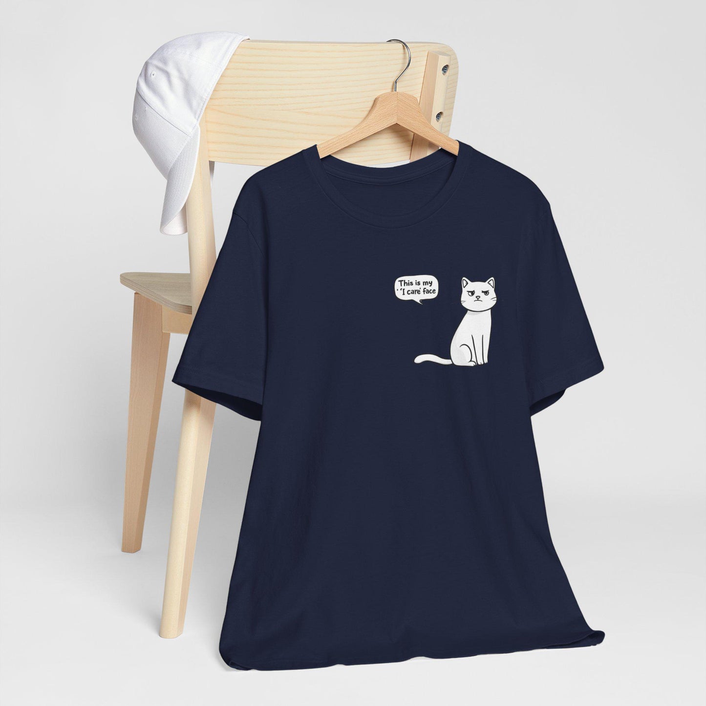 This Is My 'I Care' Face Shirt | Funny Grumpy Cat Tee | Sarcastic Cat Graphic | Unbothered Mood Shirt | Sassy Pet Lover Gift