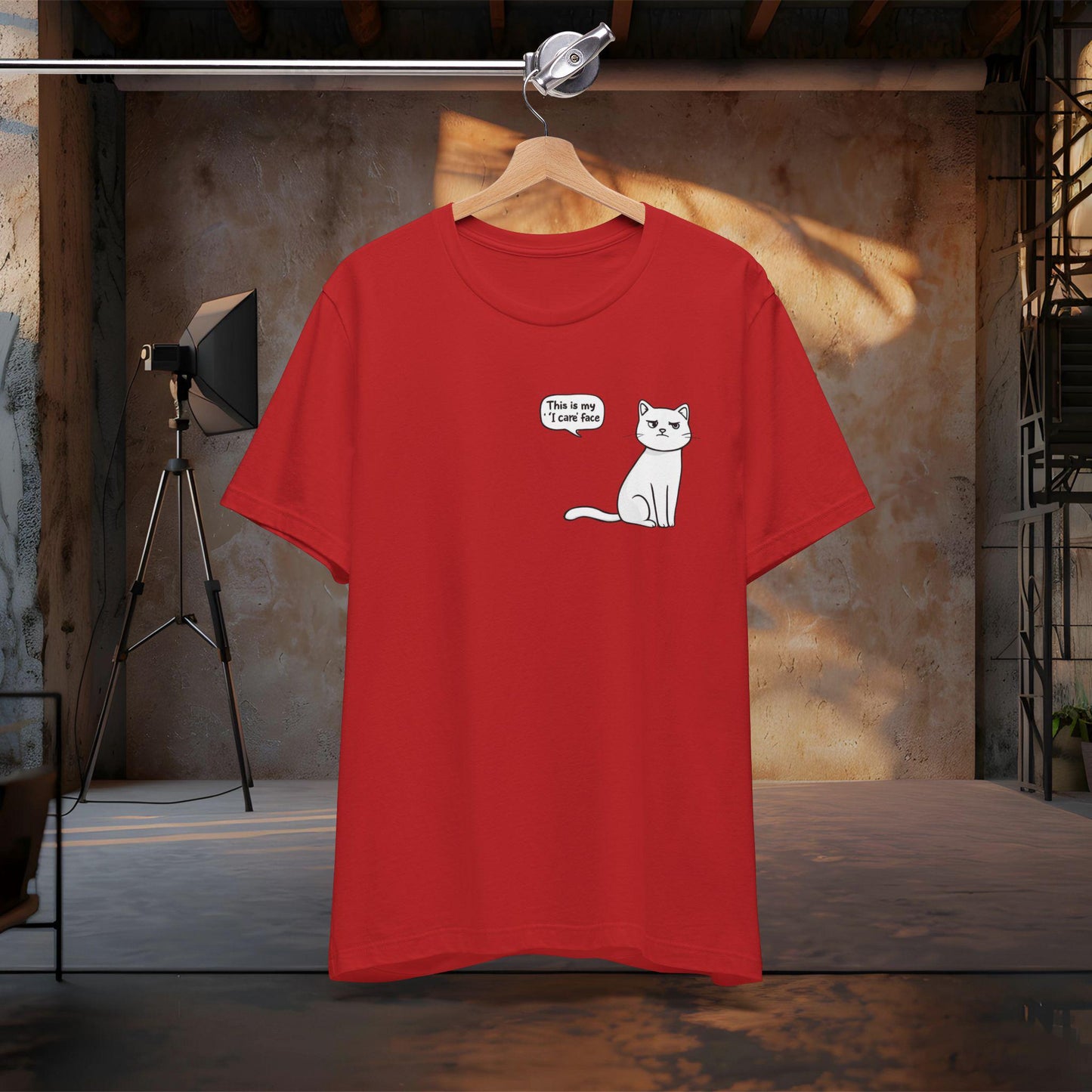 This Is My 'I Care' Face Shirt | Funny Grumpy Cat Tee | Sarcastic Cat Graphic | Unbothered Mood Shirt | Sassy Pet Lover Gift