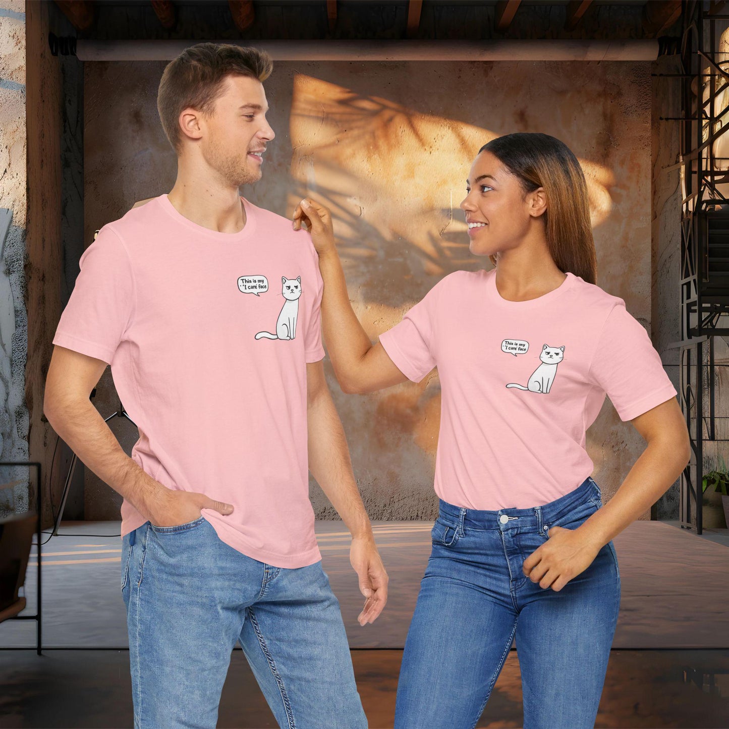 This Is My 'I Care' Face Shirt | Funny Grumpy Cat Tee | Sarcastic Cat Graphic | Unbothered Mood Shirt | Sassy Pet Lover Gift