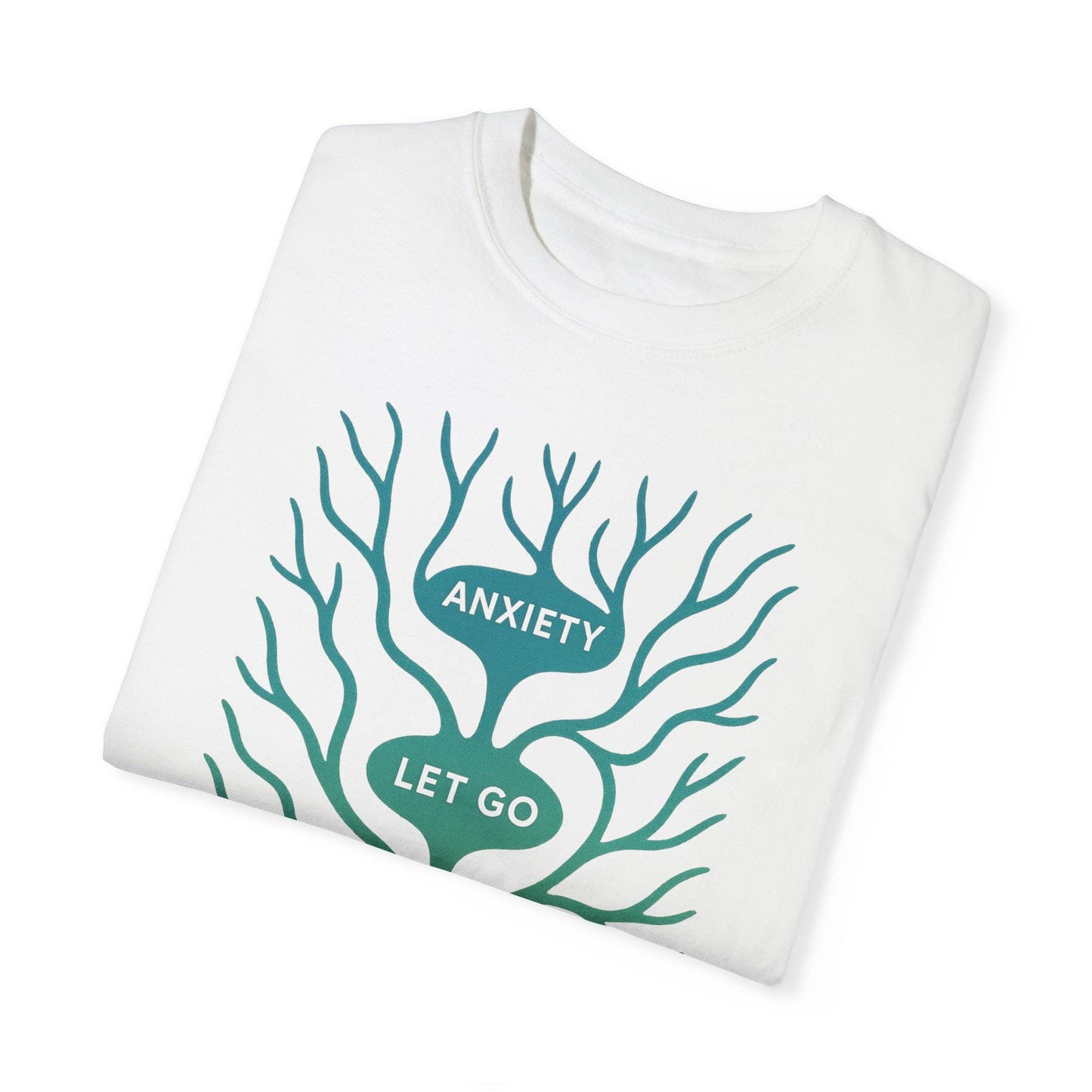 Anxiety Let Go Breathe I Am Safe Unisex T-shirt, Stress Relief Tee, Relaxation Shirt, Mental Health Awareness Top, Positive Affirmation