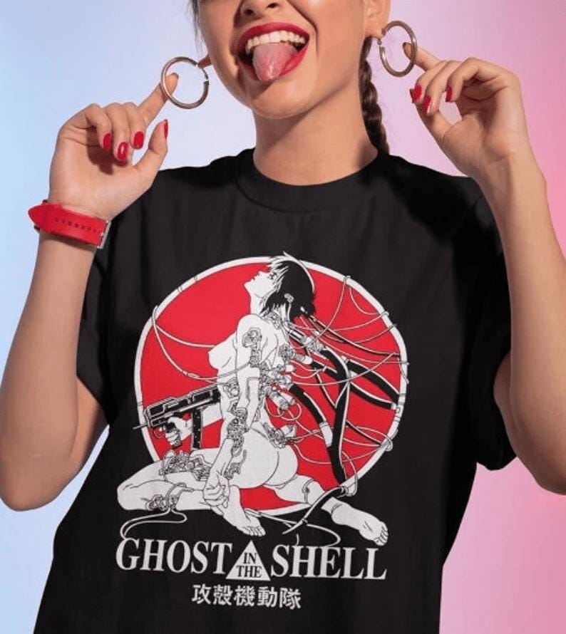 Ghost In The Shell Japanese Manga Anime T Shirt, Anime Shirt, Anime Gift, Cyberpunk, Motoko MAJOR UNISEX T-shirt, Manga Shirt, Japan
