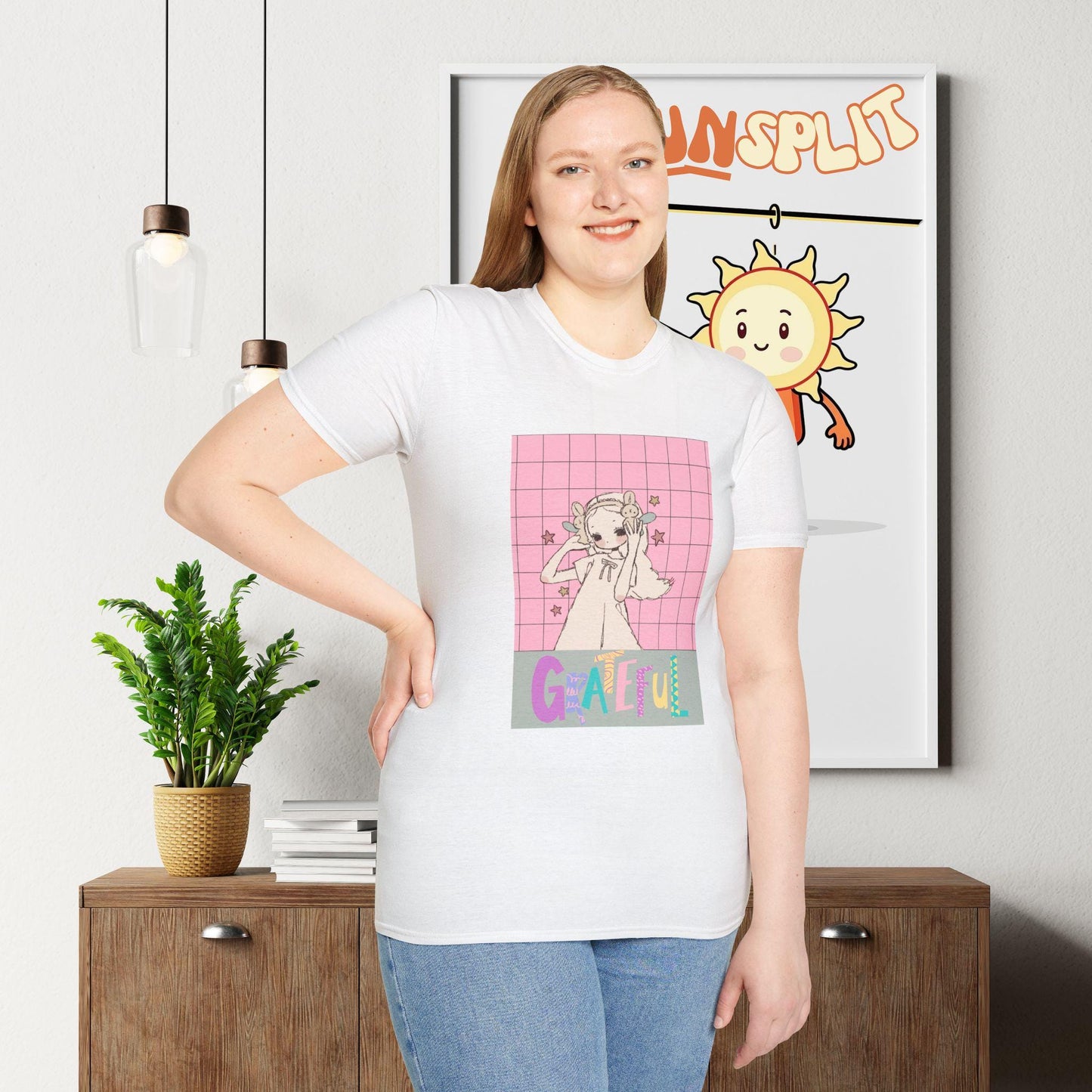 Grateful Graphic T-Shirt, Cute Casual Wear, Gift for Friends, Everyday Style, Teen Apparel, Positive Vibes