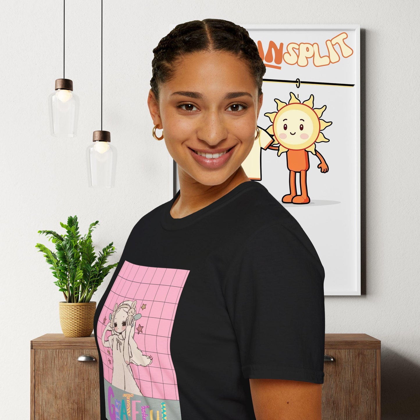 Grateful Graphic T-Shirt, Cute Casual Wear, Gift for Friends, Everyday Style, Teen Apparel, Positive Vibes