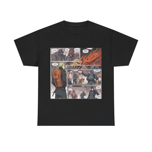 Comic-Inspired Unisex Heavy Cotton Tee, Graphic Tee for Fans, Casual Wear, Birthday Gift, Nerd Culture Apparel, Anime Merch