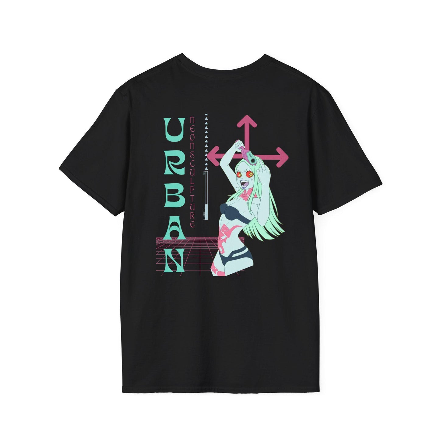 Cyberpunk Urban Art Unisex Softstyle T-Shirt, Streetwear Fashion, Perfect Gift, Casual Wear