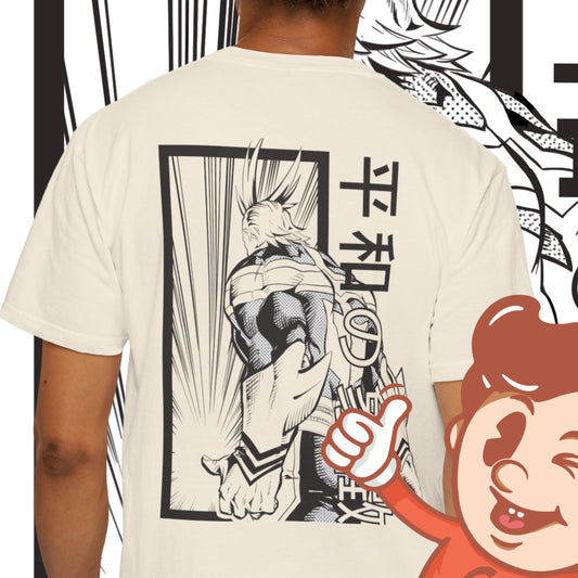 Anime Inspired Graphic Tee, Trendy Casual Wear, Streetwear, Gift for Him/Her, Manga Style, All might shirt, My hero academia shirt