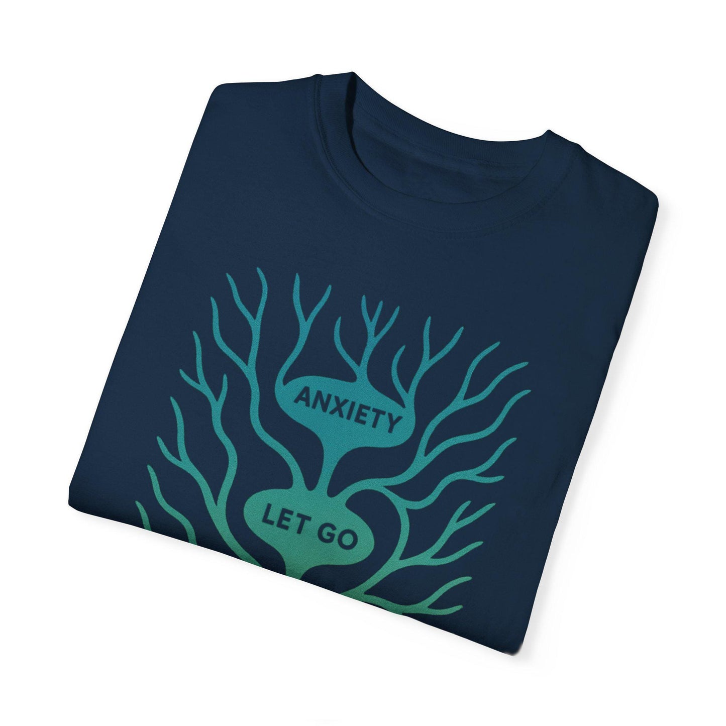 Anxiety Let Go Breathe I Am Safe Unisex T-shirt, Stress Relief Tee, Relaxation Shirt, Mental Health Awareness Top, Positive Affirmation