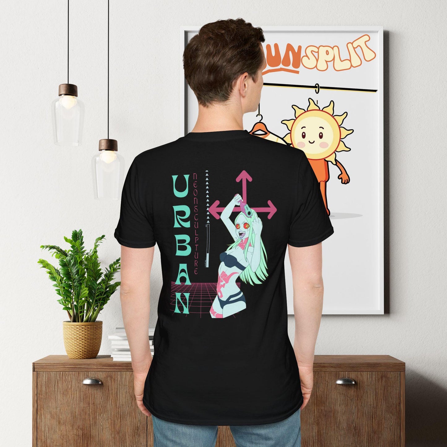 Cyberpunk Urban Art Unisex Softstyle T-Shirt, Streetwear Fashion, Perfect Gift, Casual Wear