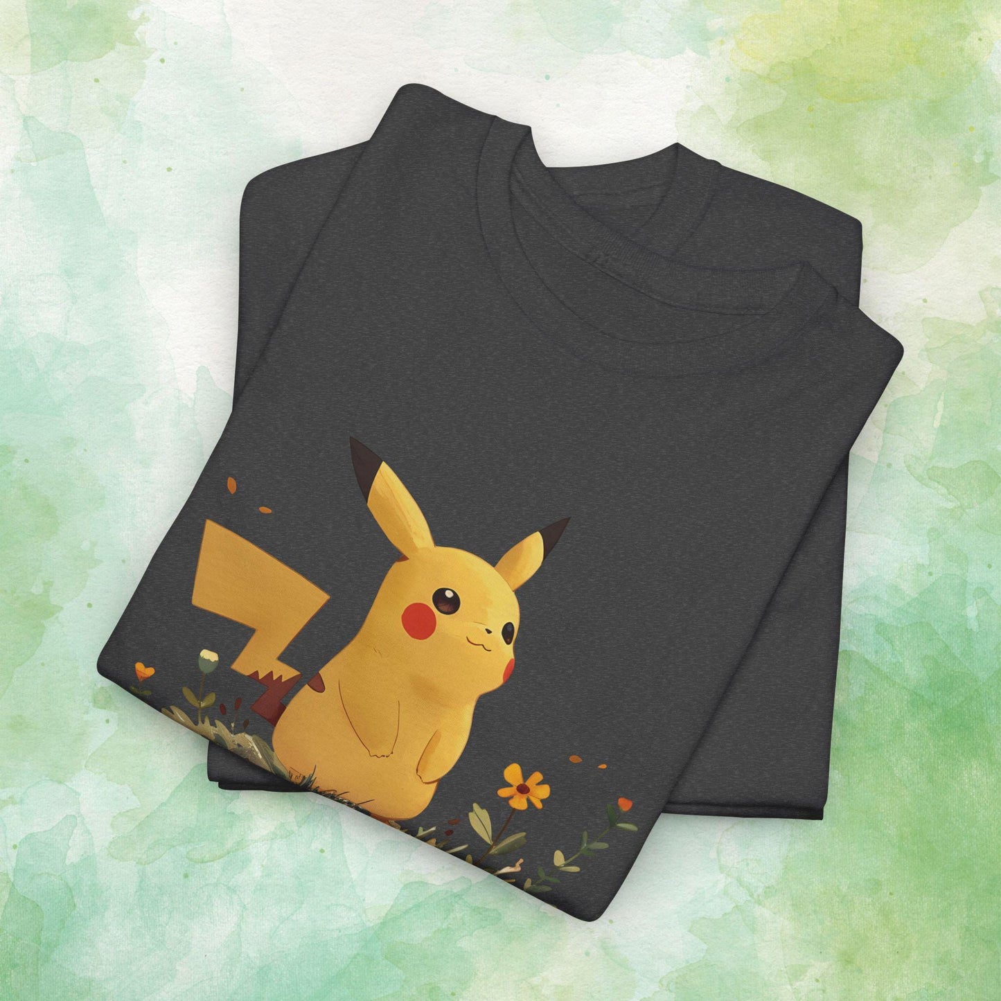 I Choose You Pika Inspired Shirt | Cute Kawaii Pokemon T-Shirt | Unisex Anime Graphic Tee | Floral Vintage Aesthetic Gift
