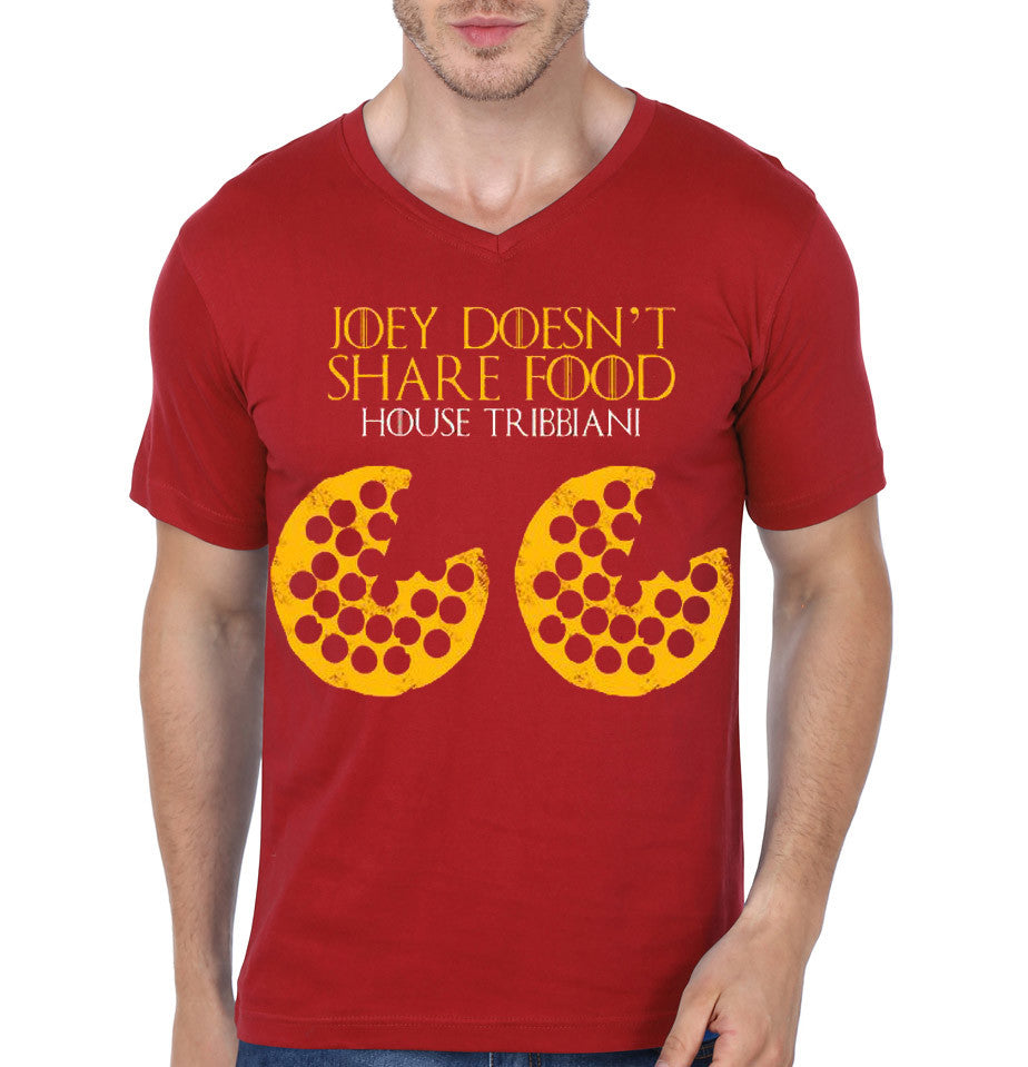 House Tribbiani – Joey Doesn’t Share Food Red V-Neck T-Shirt