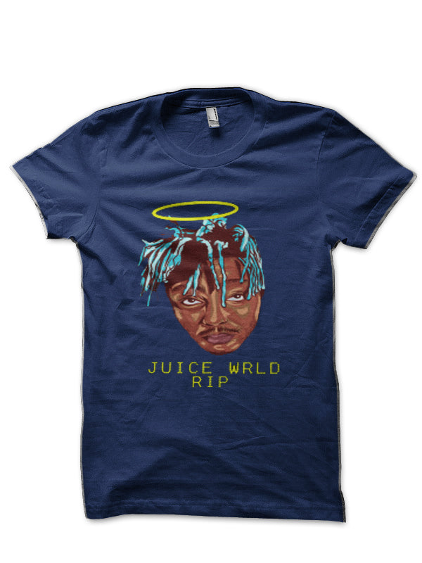 Rip Juice Wrld Navy Blue Half Sleeve T-Shirt