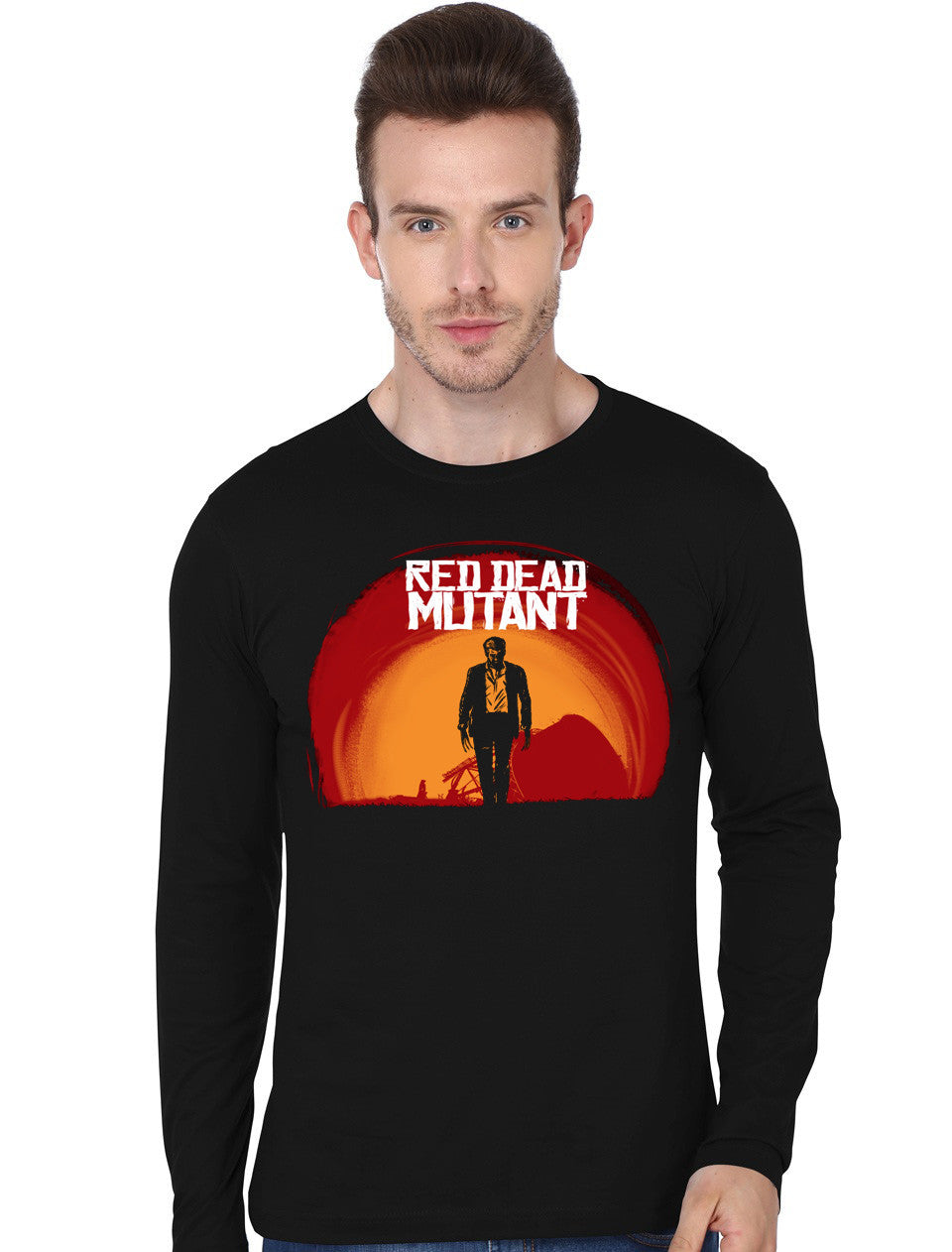 Red dead Mutant Wolverine Black Full Sleeve T-Shirt