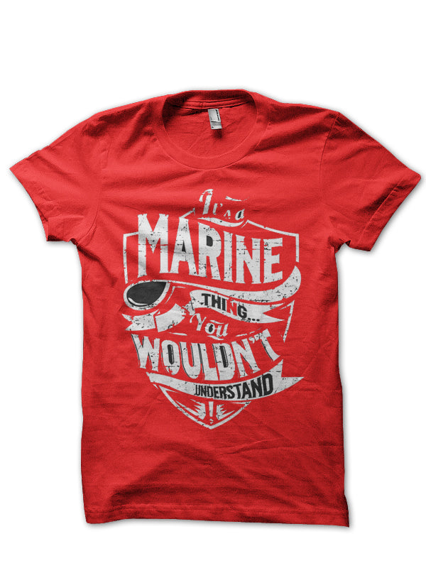 Navy Marine Red T- Shirt