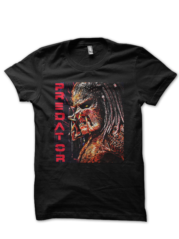 Predator Half Sleeve Black T-Shirt