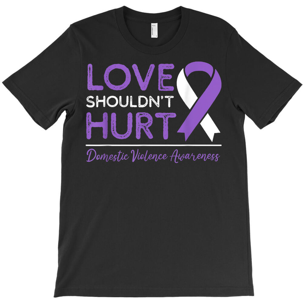 love shouldn't hurt wear purple domestic violence awareness T-Shirt