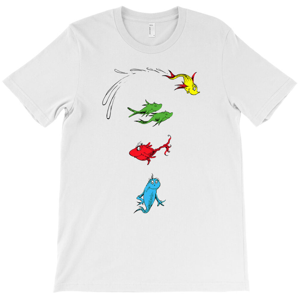 dr. seuss one fish two fish red fish blue fish T-Shirt