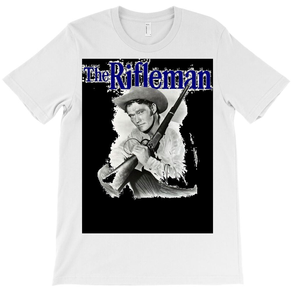 the rifleman the rifleman tv tv show retro rifle gun guns poster red T-Shirt
