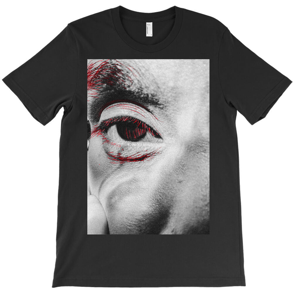 name monochrome eye with red accents T-Shirt