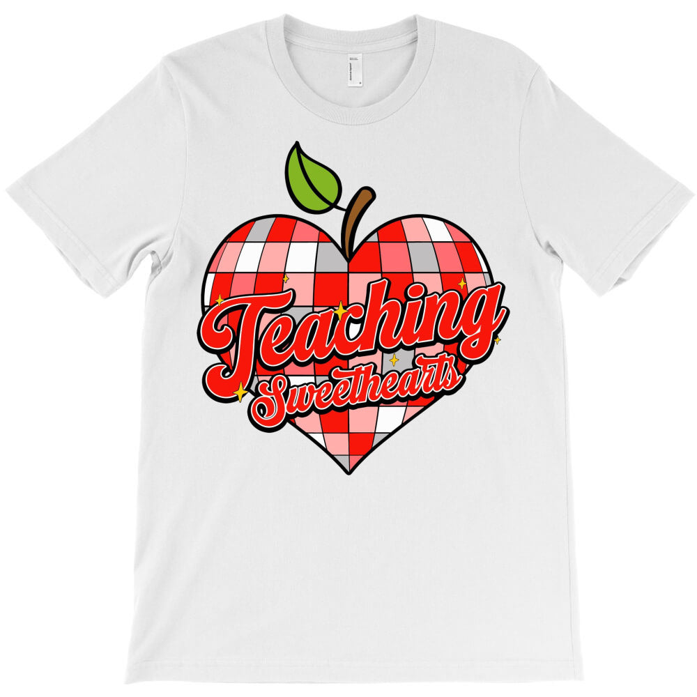 Sweetheart Valentine Heart Apple Checkered T-Shirt