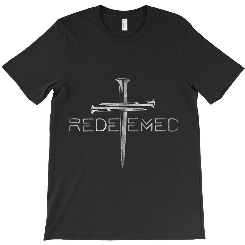 Redeemed Christian Bible Verse, Cross Follower Christian Tee Funny Men T-Shirt