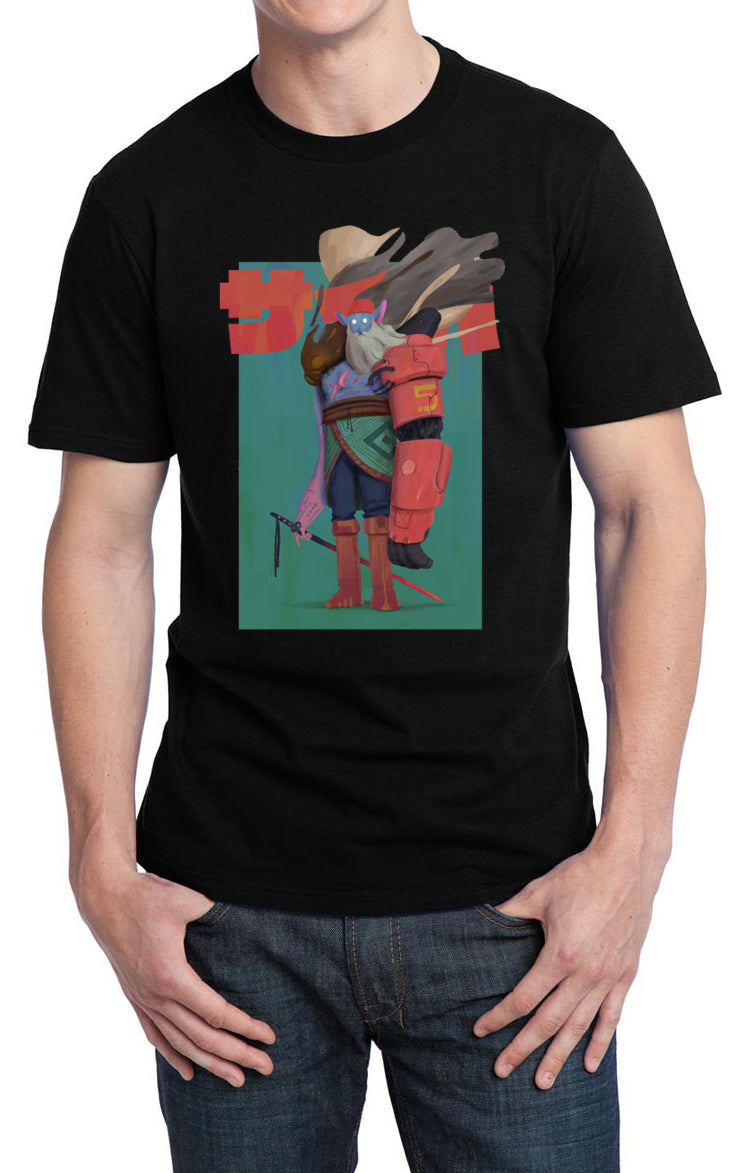 Cyberpunk Half Sleeve Black T-Shirt Style002