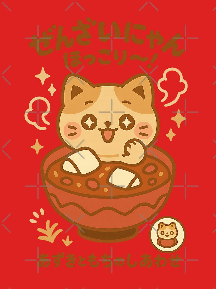 Zenzai Cat – Kawaii Red Bean Delight Classic T-Shirt