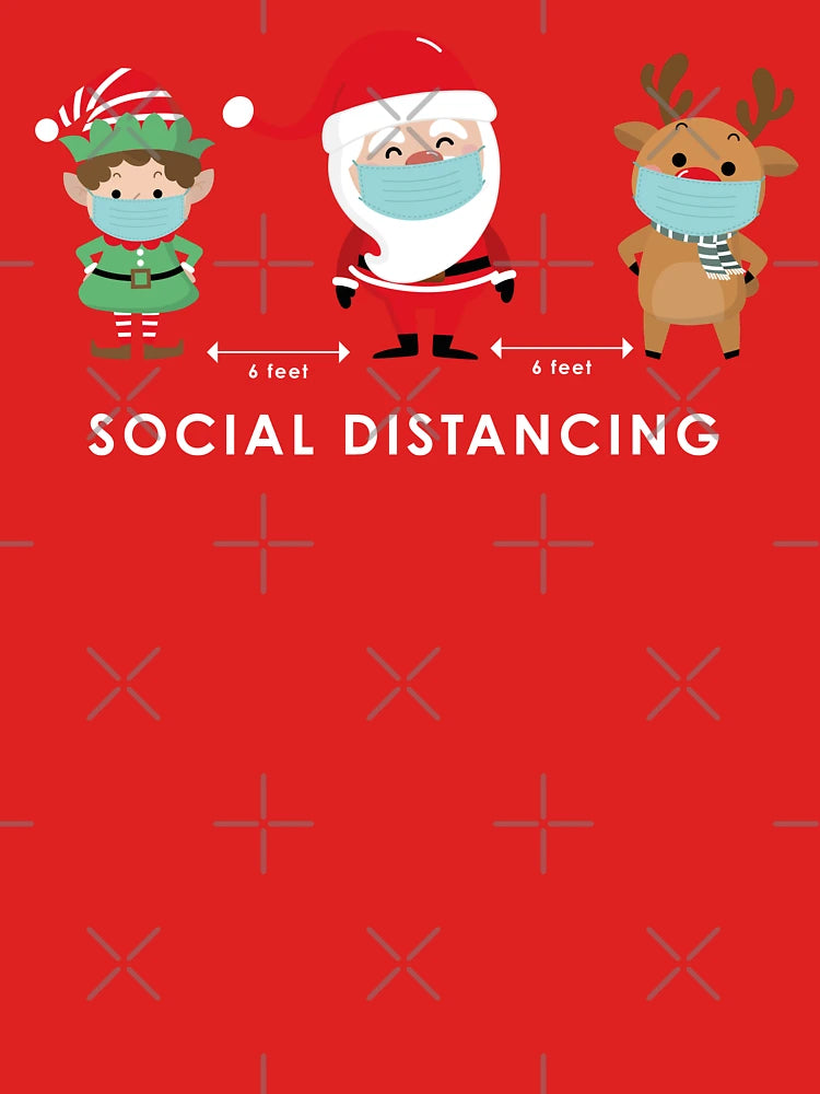 Quarantine Shirt, Christmas Family Shirt, Social distancing shirt, Funny Christmas Shirt, Hilarious Social Distancing Santa Shirt, Early Christmas Gift Classic T-Shirt