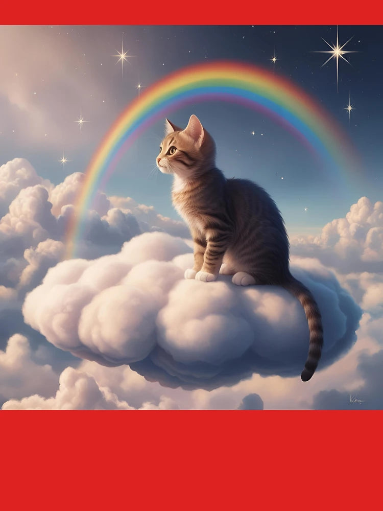 Beautiful cat sitting on a cloud Classic T-Shirt