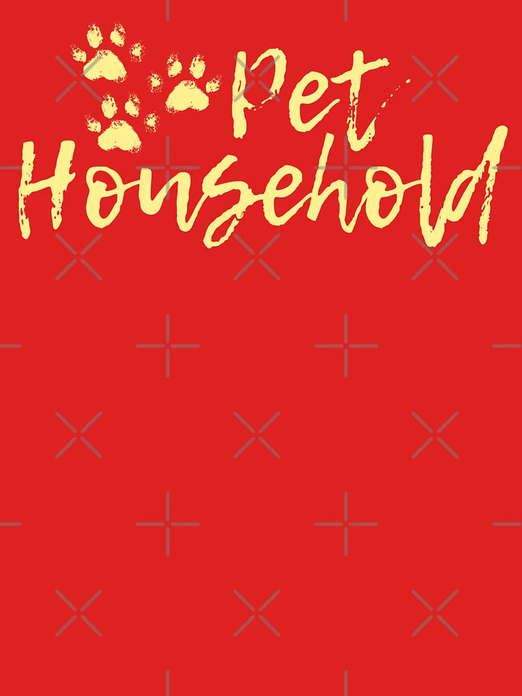 "Pet Household" Pawprint Grunge (Pastel Yellow) Classic T-Shirt