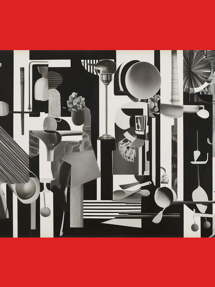 Dada inspired black and white artwork collage Classic T-Shirt