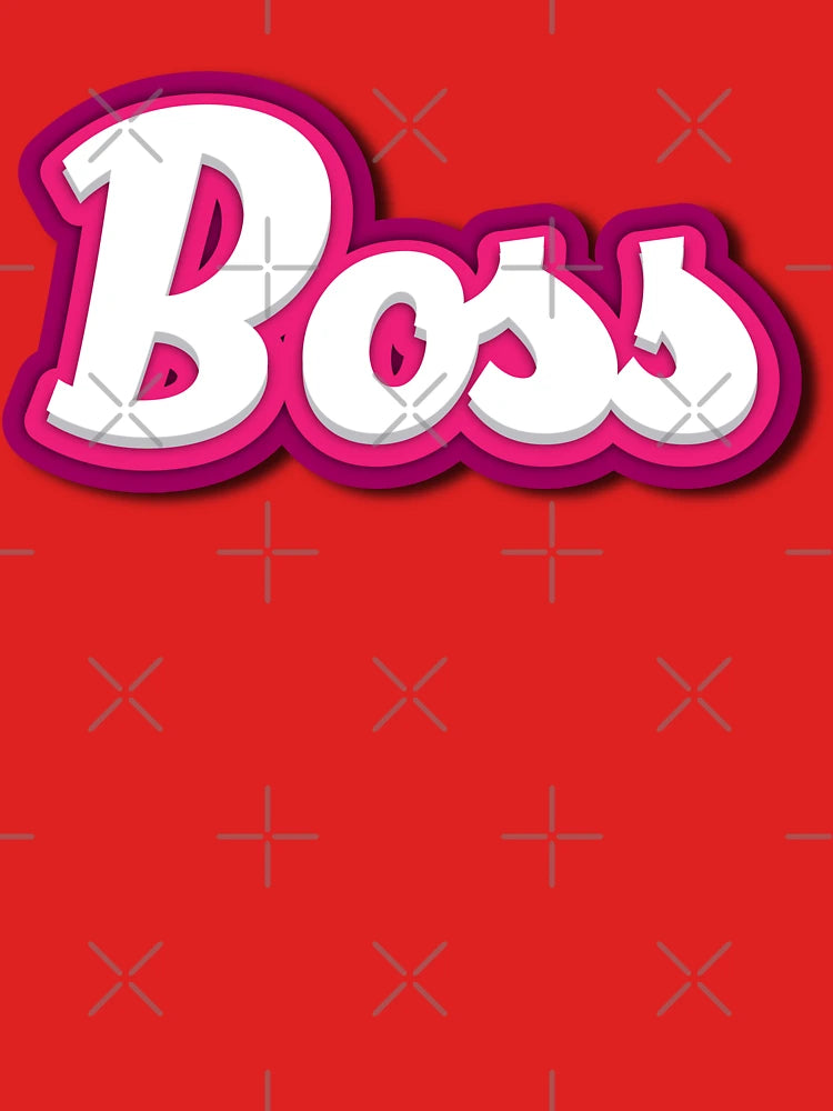 BOSS – White round font with purple-pink shadow effect Classic T-Shirt