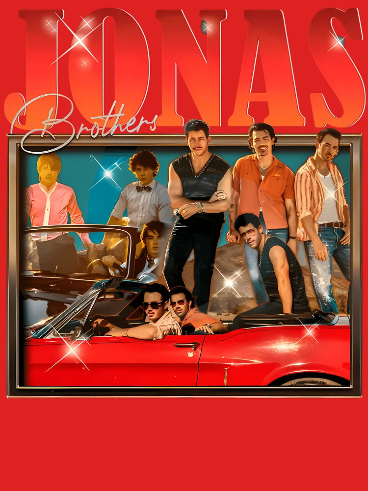 Dar.k Green Background Jona.s Brothers Bandjona.s Classic T-Shirt