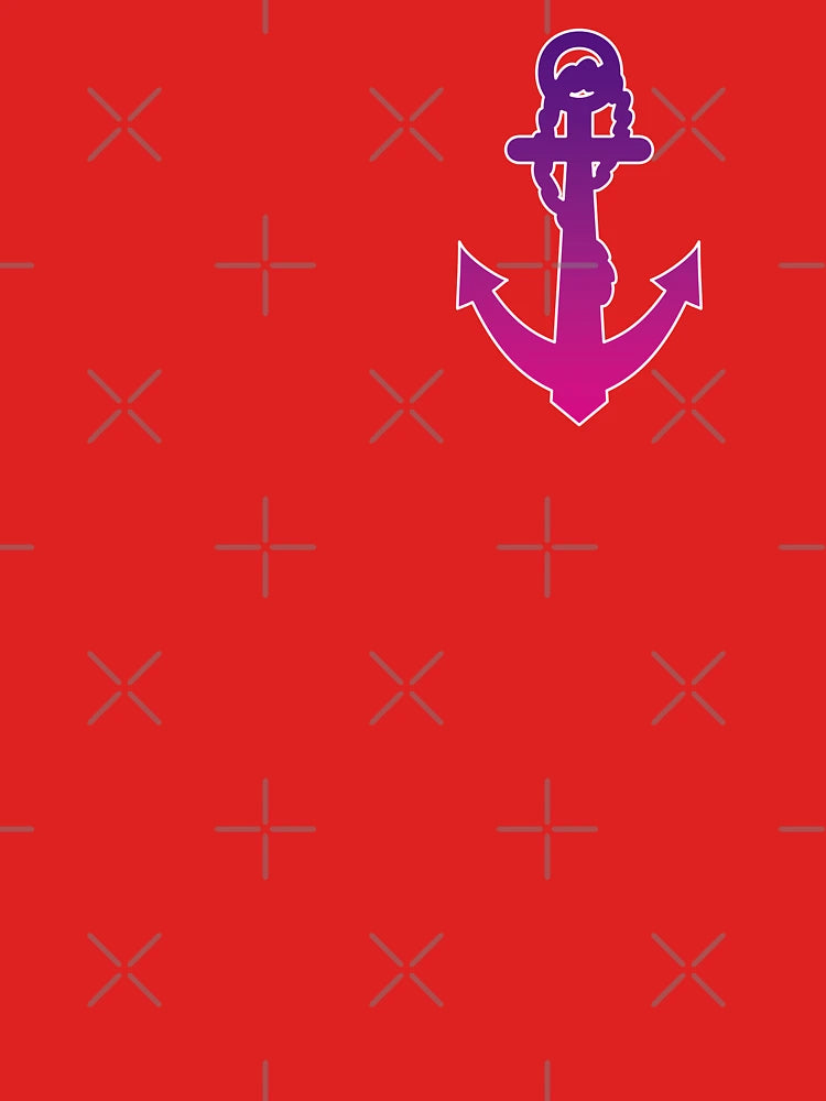 Artistic colored purple anchor pattern Classic T-Shirt