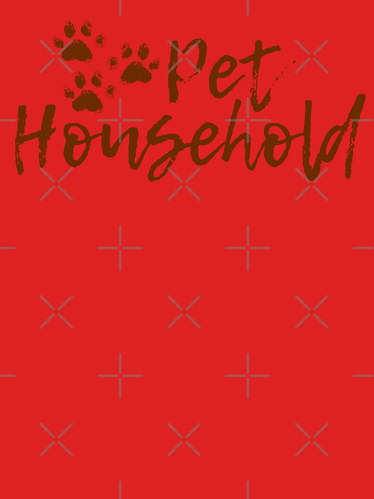"Pet Household" Pawprint Grunge (Brown) Classic T-Shirt