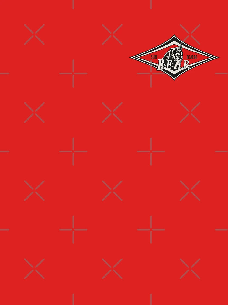 Vintage Surfing Bear Big Wednesday cult Surfboard red surf logo diamond Small chest print version retro T shirt  Classic T-Shirt