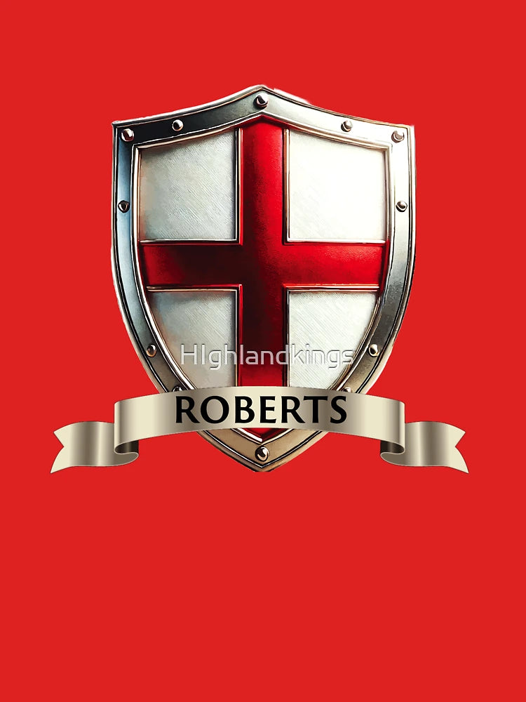 Roberts English Shield St George Cross with Bold Name Banner Classic T-Shirt
